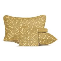 Jogo de Cama Casal Altenburg 4 Peças Malha Fio Penteado Bits Amarelo
