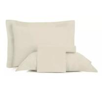 Jogo de Cama Casal Altenburg Lux 4 Pçs Bege Delave - 9893423 Jogo de Cama Casal Altenburg Lux 4 Pçs Bege Delave - 9893423