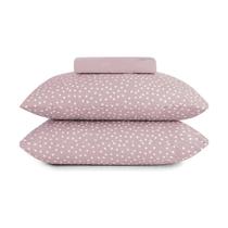Jogo de Cama Casal Altenburg Malha Fio Penteado 3 Peças Algodão Bits Rosa Jogo de Cama Casal Altenburg Malha Fio Penteado 3 Peças Algodão Bits Rosa