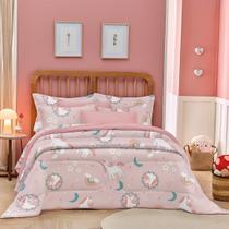 Jogo de Cama Casal Atlantix 4 Pçs 138x188x30 100% Algodão