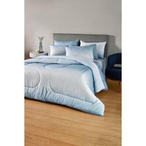 Jogo De Cama Casal Azul Do Amanhecer 2,20M X 2,50M