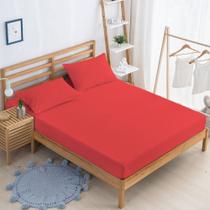 Jogo de Cama Casal Basic 3 Peças Vermelho