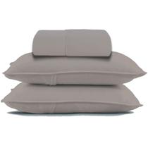 Jogo de Cama Casal Bege Malha 100% Algodão Com Elástico Jogo de Cama Casal Bege Malha 100% Algodão Com Elástico