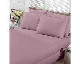Jogo de Cama Casal Buettner Basic Liso Rose Blush 3 Peças