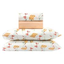 Jogo de cama casal casual 180 estampado - alessandra salmão