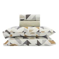 Jogo de cama casal casual hds 180 estampado - triangle