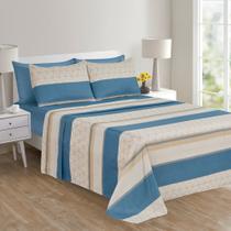 Jogo de Cama Casal Cazza Ivory Geo em Microfibra Estampado 4 Peças - Item Sortido Jogo de Cama Casal Cazza Ivory Geo em Microfibra Estampado 4 Peças - Item Sortido