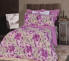 Jogo de Cama Casal Clamatex 3 peças em Malha 100% Algodão Edden