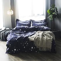 Jogo de cama casal comum completo 6 peças com edredom star