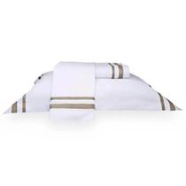 Jogo De Cama Casal Davos - Marken Fassi Branco / Bege Jogo De Cama Casal Davos - Marken Fassi Branco / Bege