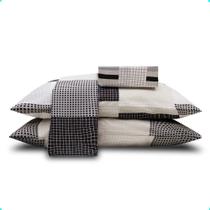 Jogo De Cama Casal Duplo 4 Peças Linnar 140 Fios Realce Jogo De Cama Casal Duplo 4 Peças Linnar 140 Fios Realce
