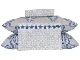 Jogo De Cama Casal Duplo 4 peças Luna 250x220cm 140 Fios Realce Premium