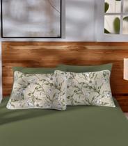 Jogo de Cama Casal Estampado 3pçs Vivaldi Verde