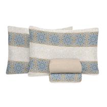 Jogo de Cama Casal Fiori Algodão 180 Fios 4 Peças Estampado