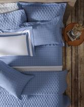 Jogo de cama casal grid indigo 200f 2,20mx2,50m