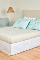 Jogo De Cama Casal Harmonia Microfibra Azul 3 Peças