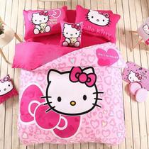 Jogo de cama casal infantil hello kitty 4 peças com edredom