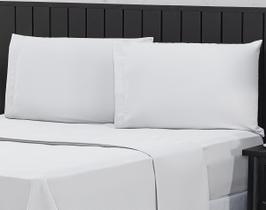 Jogo de Cama Casal King 400 Fios Percal 04 Peças Com Barra, Antiácaro, Antipilling com Toque Macio Jogo de Cama Casal King 400 Fios Percal 04 Peças Com Barra, Antiácaro, Antipilling com Toque Macio
