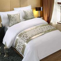 Jogo De Cama Casal King Algodão 7 Pç Almofadas E Peseira