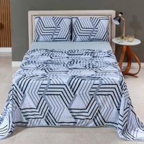 Jogo de Cama Casal King Malha 100% Algodão 04 Pçs Fio Penteado 30/1