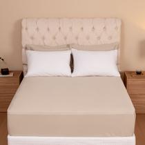 Jogo de cama casal línea micropercal 200 fios - 03 peças