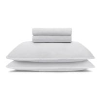 Jogo De Cama Casal Malha 100% Bambu Natural Buettner 4Pçs