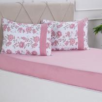 Jogo de Cama Casal Malha 3 Pçs Bella Cama New 100% Algodão 138x188cm Aster