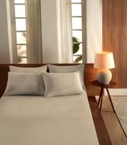 Jogo De Cama Casal Malha 3 Peças Liso Vivaldi Bege