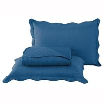 Jogo de Cama Casal Milão 150 Fios Azul