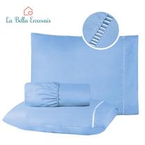 Jogo de Cama Casal Padrão 3 Peças 400 Fios Micropercal Ponto Palito