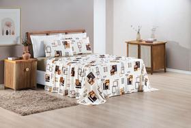 Jogo de Cama Casal Padrão 4 peças malha fio penteado coleção Quality