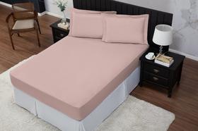 Jogo de Cama Casal Padrão 400 Fios Percal 03 Peças Com Aba, Antiácaro, Anti-pilling com Toque Macio Jogo de Cama Casal Padrão 400 Fios Percal 03 Peças Com Aba, Antiácaro, Anti-pilling com Toque Macio