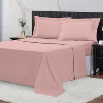 Jogo de Cama Casal Padrão 400 Fios Percal 04 Peças Com Aba, Antiácaro, Anti-pilling com Toque Macio Jogo de Cama Casal Padrão 400 Fios Percal 04 Peças Com Aba, Antiácaro, Anti-pilling com Toque Macio