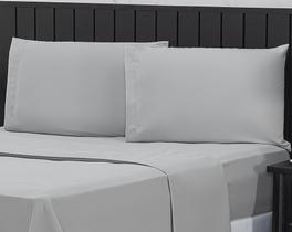 Jogo de Cama Casal Padrão 400 Fios Percal 04 Peças Com Barra, Antiácaro, Antipilling com Toque Macio Jogo de Cama Casal Padrão 400 Fios Percal 04 Peças Com Barra, Antiácaro, Antipilling com Toque Macio
