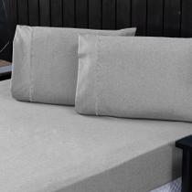 Jogo de Cama Casal Padrão Percal 400 Fios Ponto Palito 03 Peças, Antiácaro, Antipilling com Toque Macio