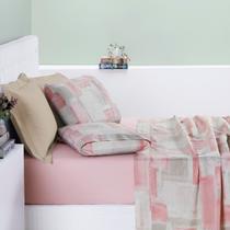 Jogo de Cama Casal Percal 200 Fios 04 Peças Cotton Select Quadri
