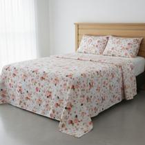 Jogo de Cama Casal Percal 200 Fios Estampado Toque Macio 04 Peças Supercal Cor:Rosa Sereno Jogo de Cama Casal Percal 200 Fios Estampado Toque Macio 04 Peças Supercal Cor:Rosa Sereno