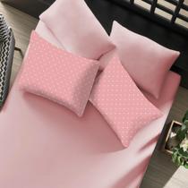 Jogo de Cama Casal Portallar Elegance Percal Misto 60/40 150 fios 50% Algodão 50% Poliéster Poa 3 Peças Rosa Orquídea Jogo de Cama Casal Portallar Elegance Percal Misto 60/40 150 fios 50% Algodão 50% Poliéster Poa 3 Peças Rosa Orquídea