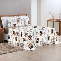 Jogo de Cama Casal Quality 100% Algodão 04 Peças Avela