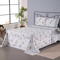 Jogo de Cama Casal Queen 4 Peças Ponto Palito Percal 180 Fios Coleção Encantare Jogo de Cama Casal Queen 4 Peças Ponto Palito Percal 180 Fios Coleção Encantare