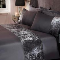 Jogo De Cama Casal Queen 400 Fios Com Veludo Grafite 6 Pç Jogo De Cama Casal Queen 400 Fios Com Veludo Grafite 6 Pç