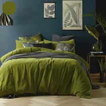 Jogo de cama casal queen 9 pç suede oliva edredom 260x260cm