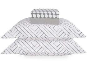 Jogo de Cama Casal Queen Atlântica Sofisticata 4pçs Luna