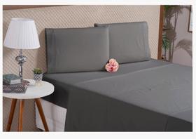 Jogo de Cama Casal Queen Azul Algodão 4 Peças Com Lençol De Cima Jogo de Cama Casal Queen Azul Algodão 4 Peças Com Lençol De Cima
