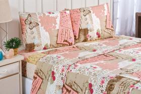 Jogo de Cama Casal Queen Bouti 4 Peças Patchwork Rose