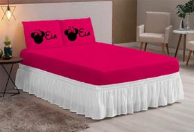 Jogo de cama casal queen estampado 03 peças ela ela