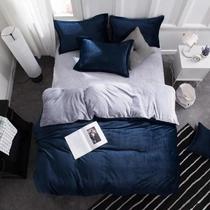 Jogo de cama casal queen sued 7 pç edredom de 260x260cm