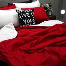 Jogo de cama casal super king 9 pç tricolor cobertor soft