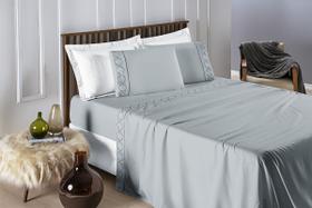 Jogo de cama casal super king infinity exclusivo bordado micro percal 300 fios super macio Jogo de cama casal super king infinity exclusivo bordado micro percal 300 fios super macio