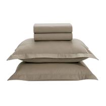 Jogo de Cama Casal Tom 200 Fios - Grão - 4 Peças - Karsten Jogo de Cama Casal Tom 200 Fios - Grão - 4 Peças - Karsten